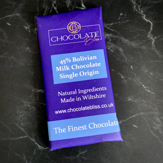 55% Dark Milk Chocolate.  Tasting notes:  cappuccino & roasted nuts