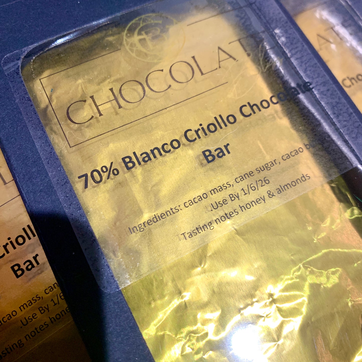 Limited Edition - made from rare blanco de criollo beans. 70% Dark Chocolate