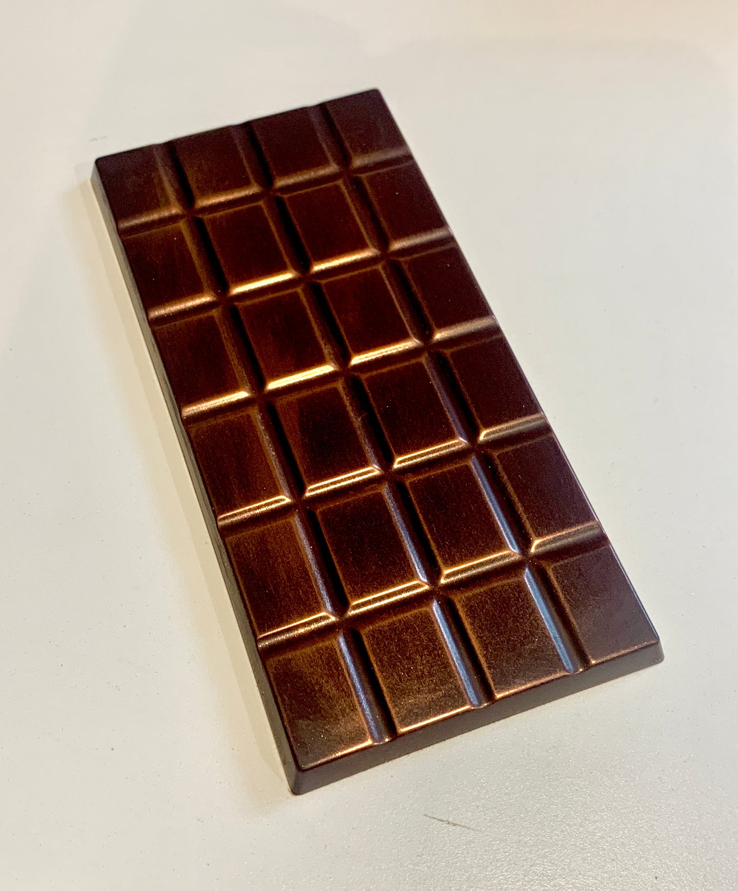 90% Dark Chocolate Tablet. Tasting notes: toasted bread & hot chocolate