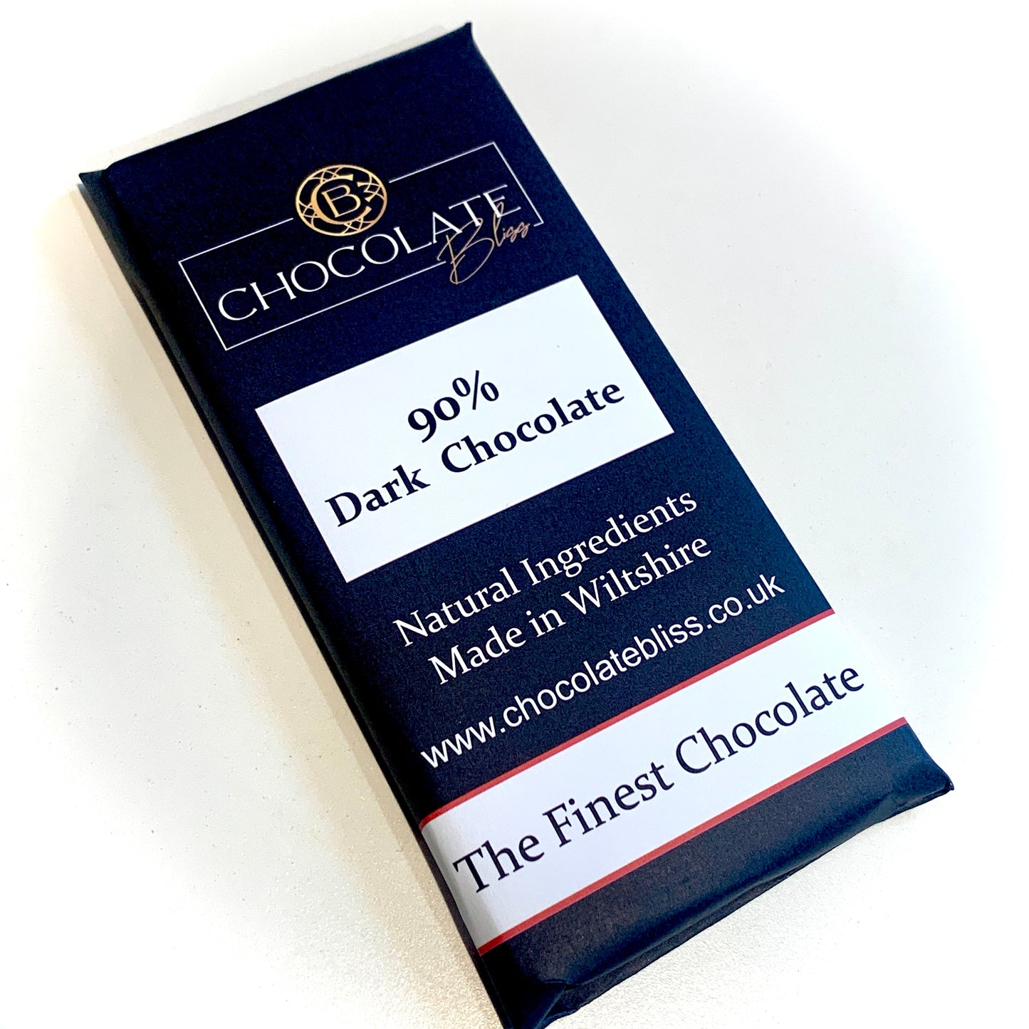 90% Dark Chocolate Tablet. Tasting notes: toasted bread & hot chocolate
