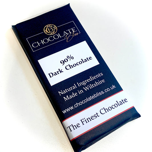 90% Dark Chocolate Tablet.  Tasting notes:  toasted bread & hot chocolate